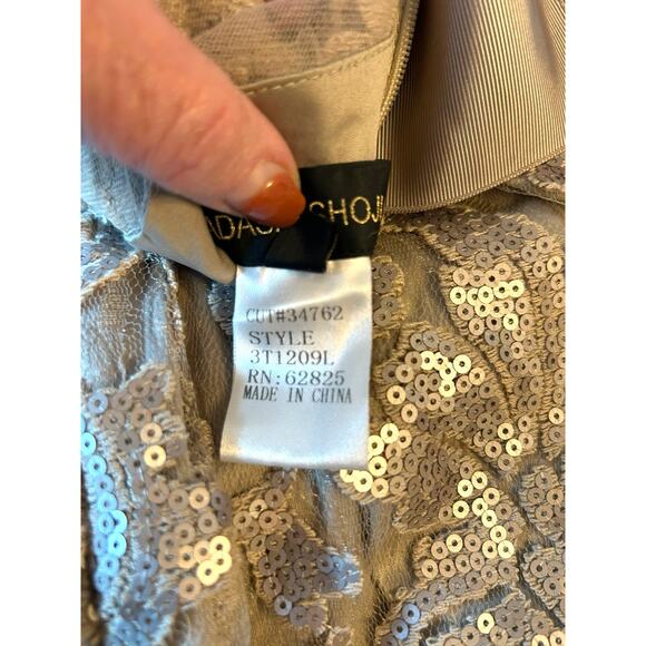Tadashi Shoji Waverly Sequin Embroidered Gown - Size 2 - Picture 14 of 16